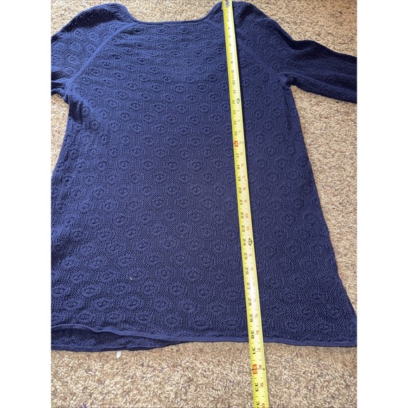 Lilly Pulitzer Navy Knit Sweater Knit Bathing Suit Cover Up Sz XL Resort Wear - Picture 5 of 6